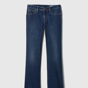 GAP Long & Lean Stretch Denim Jeans Orange Stitching Size 10 Ank